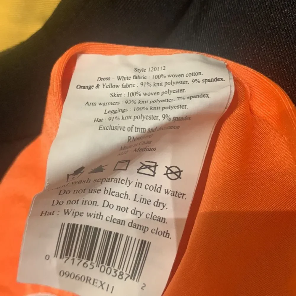 Candy corn witch costume kids size medium